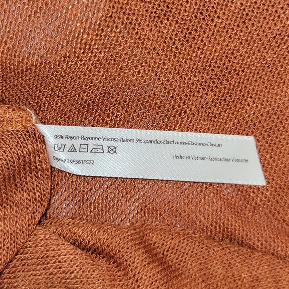 Intimately Free People L/S  Rayon Mesh Knit Tunic Top Size S/P Rust Color - Picture 9 of 10